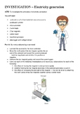 Electricity generation - experiment