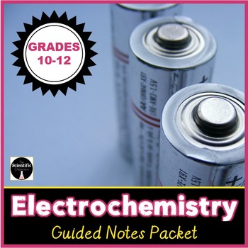 Preview of Electrochemistry-Voltaic and Electrolytic Cells Guided Notes