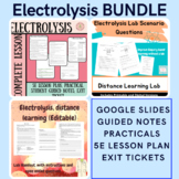 Electrolysis BUNDLE Lesson, practicals, worksheets