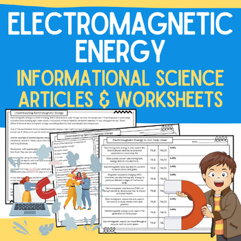 Preview of Electromagnetic Energy: Informational Reading Passages, Worksheets, Vocabulary P