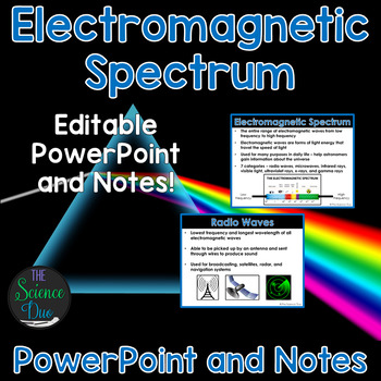 Preview of Electromagnetic Spectrum - PowerPoint and Notes