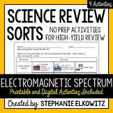 Electromagnetic Spectrum Review Sort | Printable, Digital & Easel