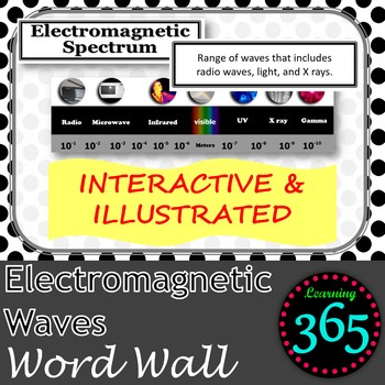 Preview of Electromagnetic Waves Vocabulary Interactive Word Wall