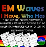 Electromagnetic Waves I Have Who Has Activity Set for Midd