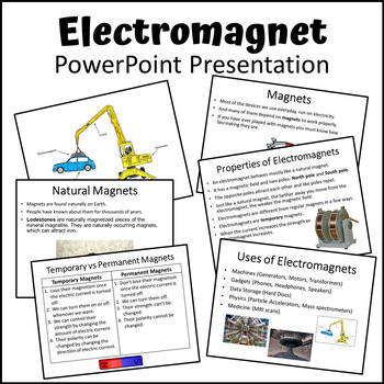 Preview of Electromagnetism (Electromagnets) PowerPoint Presentation Science