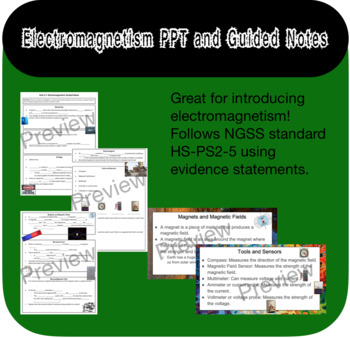 Preview of Electromagnetism PPT and Guided Notes