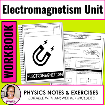 Preview of Electromagnetism Student Workbook for Physics | Notes with Exercises