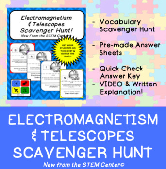 Preview of Electromagnetism & Telescopes Scavenger Hunt