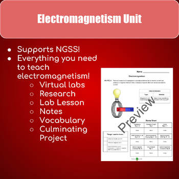 Preview of Electromagnetism Unit