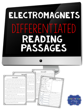 Preview of Electromagnets Differentiated Reading Comprehension Passages & Questions
