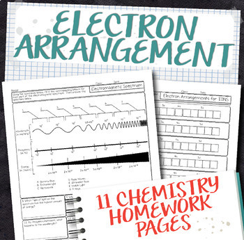 Preview of Electron Arrangements and Properties of Light Chemistry Hwk Unit Bundle