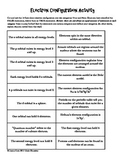 Electron Configuration Activity