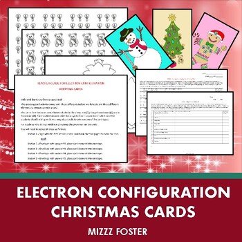 Preview of Electron Configuration Christmas Card Activity