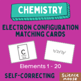 Electron Configuration Matching Cards, Elements, Periodic Table