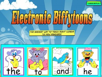 Preview of Electronic BiffyToons Sight Word Game