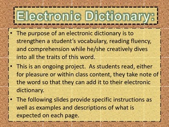 Preview of Electronic Dictionary