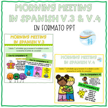 Electronic Morning Meeting in Spanish- V3 and V4 Rutina diaria Clase de ...