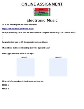 Preview of Electronic Music Online Assignment (MUSIC)
