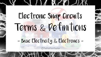 Preview of Electronic Snap Circuits Resource - Terms & Definitions Cards