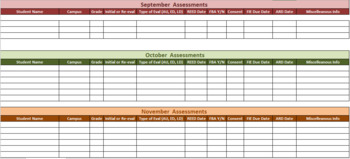 Preview of Electronic Testing Log