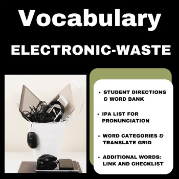 Preview of Electronic Waste: EDITABLE Vocab Expander with IPA List