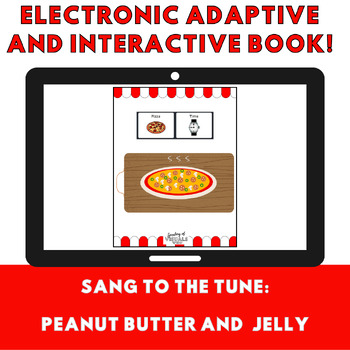 Preview of Electronic and Adaptive Storybook: Pizza Time (LAMP: Words for Life)