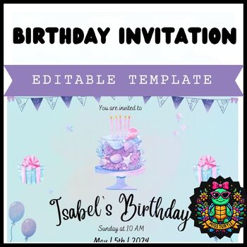 Preview of Elegant Editable Birthday End of year Party Invitation Templates 2024