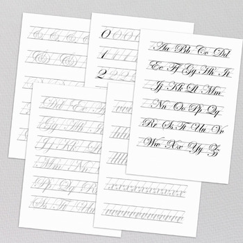 Elegant Font PDF, Hand Lettering Practice Pages, Modern Calligraphy Workbook