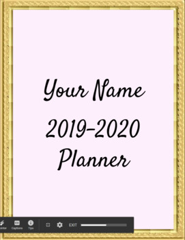 Preview of Elegant & Girly 2019-2020 Digital Planner...COMPLETELY EDITABLE