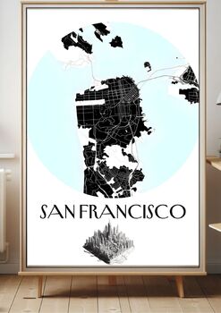 Preview of Elegant Minimalist Map of San Francisco 2024