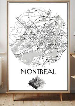 Preview of Elegant Minimalist Map of Montréal 2024