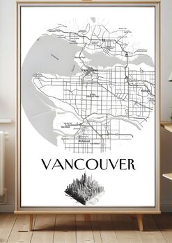 Preview of Elegant Minimalist Map of Vancouver 2024