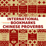 Elegant Multicultural Bookmarks with Chinese Proverbs