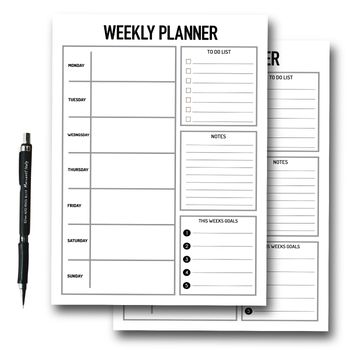 Preview of Elegant Daily Schdule Printable Weekly Planner Template Students and Teachers