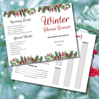 Elegant Winter Berry Chorus Concert Program Template (11