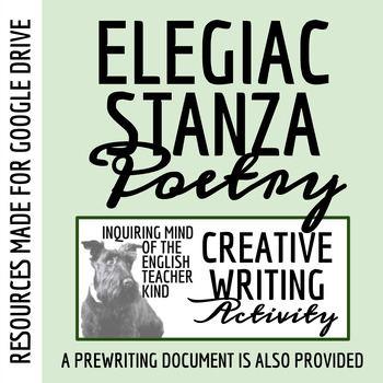 Preview of Elegy Poem Template for High School Creative Writing (Google Drive)