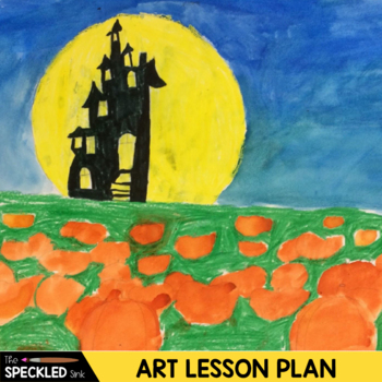 Elementary Art Lesson Plans - Pumpkin Patch Perspective - Watercolor Painting