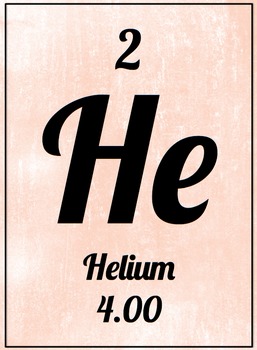 Preview of Element Poster - Helium (Pink)