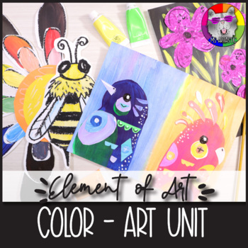 Preview of Element of Art Color Art Project, Activities, Worksheets, Art Lesson Unit