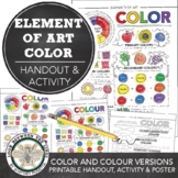 Elements of Art, Color Worksheet: Middle School Art, High 