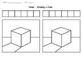 Element of Art: Value - Shading a Cube Worksheet