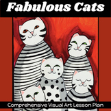 Element of Line Art project for FABULOUS CATS lesson plan 