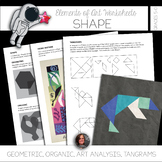 Elements of Shape Worksheets and Mini Art Lesson Sheets - Shape