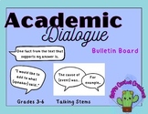 Elementary Academic Discussions- Dialogue Sentence Starters Blue