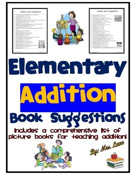Preview of Elementary Addition Book Suggestions