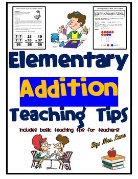 Preview of Elementary Addition Teaching Tips