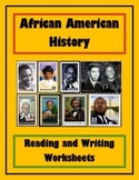 Elementary African American History Worksheet Bundle / Workbook