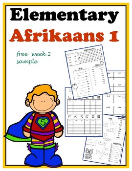 Preview of Elementary Afrikaans 1 - FREE Sample