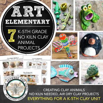 Preview of Elementary Art Clay Unit: No Kiln Curriculum, Air Dry Clay Project, Activities
