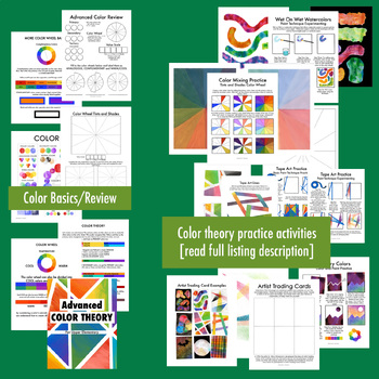 Elementary Art Color Theory Activities All Grades Bundle by Artsy Blevs